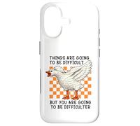 Carcasa para iPhone 17 Things Are Going to be Difficult Funny Silly Goose Meme Pun
