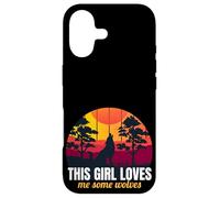 Carcasa para iPhone 17 This Girl Loves Me Some Wolves Wolf Lover Gift For Girls