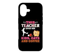 Carcasa para iPhone 17 This Teacher Loves Her Kids Cats Coffee School Teachers