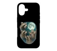 Carcasa para iPhone 17 Three Raccoons Howling At The Moon 3 Raccoon Moon