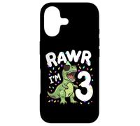 Carcasa para iPhone 17 Three Rawr I'm 3 Years Old T Rex Dinosaur 3er Birthday Boys