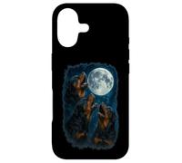 Carcasa para iPhone 17 Three Rottweiler Howling At The Moon 3 Rottie Moon