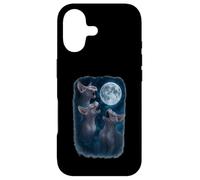 Carcasa para iPhone 17 Three Sphynx Cats Howling At The Moon 3 Sphynx Moon