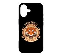 Carcasa para iPhone 17 Tiger Born Wild Stay Wild Forest Amantes de los Animales Vida Silvestre Gato