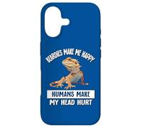 Carcasa para iPhone 17 Tiny Dinosaur Humans Hurt Head Happy Bearded Dragon Lover