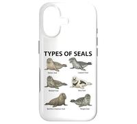 Carcasa para iPhone 17 Tipos De Sellos Gráfico Biología Marina Animales Oceánicos Diagrama