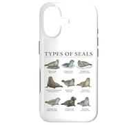 Carcasa para iPhone 17 Tipos De Sellos Gráfico Biología Marina Animales Oceánicos Diagrama