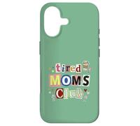 Carcasa para iPhone 17 Tired Moms Club Divertido Madre Mamá Dicho Café Collage