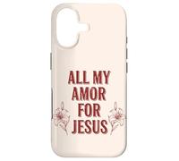 Carcasa para iPhone 17 Todo mi Amor por Jesús, Fe Floral Día de San Valentín Cristiano