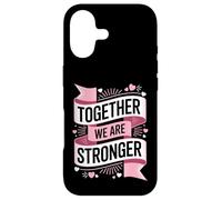 Carcasa para iPhone 17 Together We Are Stronger Retro Banner Solidaridad Cita