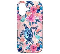 Carcasa para iPhone 17 Tortugas Marinas Rosas y Azules de Tropical Bliss con Estampado Floral
