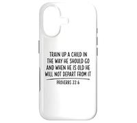 Carcasa para iPhone 17 Train Up A Child Proverbios 22:6 Escritura Versículo de la Biblia Jesús
