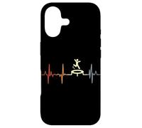 Carcasa para iPhone 17 Trampolín Cardiograma Gimnasta Retro Línea de Pulso