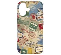 Carcasa para iPhone 17 Travel Stamps Vibrant Stylish Summer Theme World Map