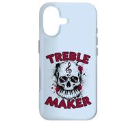 Carcasa para iPhone 17 Treble Maker Skull Music Teclado Piano Discos de Vinilo