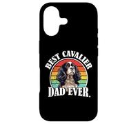 Carcasa para iPhone 17 Tri Color Retro Vintage Mens Best Cavalier Dog Dad Ever