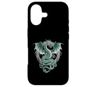 Carcasa para iPhone 17 Tribal Irlandés Verde Celta Nudo Fantasía Celta Dragón Cottage