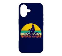 Carcasa para iPhone 17 Triciclo Adulto Silueta Horizonte Mujer Andar en Bicicleta