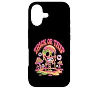 Carcasa para iPhone 17 Trick or Trip T-Shirt - Psychedelic Skull Groovy Halloween