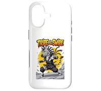 Carcasa para iPhone 17 Tripe and Swipe Funny Zebra Kung Fu Martial Arts Cartoon