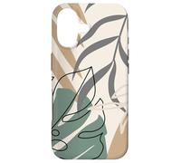Carcasa para iPhone 17 Tropical Botanical Beige Brown Exotic Minimalist Abstract