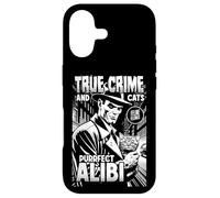 Carcasa para iPhone 17 True Crime and Cats Purrfect Alibi Funny Cat Lover Dueño
