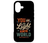 Carcasa para iPhone 17 Tú Eres la luz del Mundo Mateo 5 14 Fe Cristiana