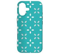 Carcasa para iPhone 17 Turquoise Leaves Floral Snowflakes Symmetry Minimal Pattern