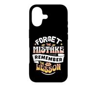 Carcasa para iPhone 17 Typographic Forget The Mistake Remember The Lesson Retro