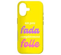 Carcasa para iPhone 17 Un Peu Fada Complètement Folle Humour Femme Fille Cadeau