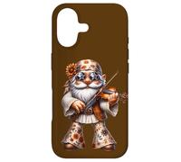 Carcasa para iPhone 17 Unique Violin GNOME In Boho Hippie Pants Groovy Flower Power