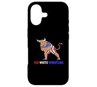 Carcasa para iPhone 17 USA Bull Wrestling Red White Wrestling