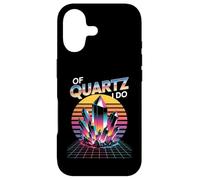 Carcasa para iPhone 17 Vaporwave Crystal Juego de Palabras de Cuarzo I Do Geologist Humor Fun