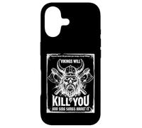 Carcasa para iPhone 17 Vikings Will Kill You and Sing Songs About it Funny Viking