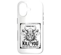 Carcasa para iPhone 17 Vikings Will Kill You and Sing Songs About it Funny Viking