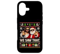 Carcasa para iPhone 17 Vimos Que Jesús Y Santa Claus Divertida Navidad