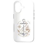 Carcasa para iPhone 17 Vintage Anchor Brújula Velero Náutico Marítimo Mar