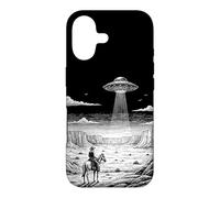 Carcasa para iPhone 17 Vintage Cowboy UFO Encuentro Retro Western Desert Country