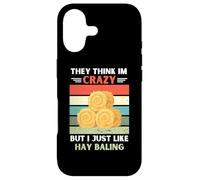 Carcasa para iPhone 17 Vintage Ellos piensan Que Estoy Loco Pero yo como el Amante de la Bala de heno