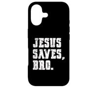 Carcasa para iPhone 17 Vintage Faith Jesus Saves Bro Christian Religious Believe