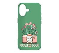 Carcasa para iPhone 17 Vintage Focus On The Good Wildflower Camera Happy Thoughts