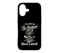 Carcasa para iPhone 17 Vintage I'Ll Be In The Backyard Charcoal Grill Master