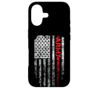 Carcasa para iPhone 17 Vintage Patriotic USA Flag with Army Style Word Graphic