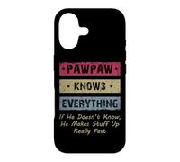 Carcasa para iPhone 17 Vintage Pawpaw Knows Everything Dad Father Father's Day