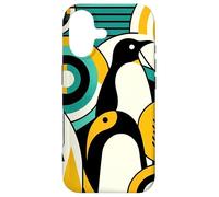 Carcasa para iPhone 17 Vintage Sunshine Yellow Geometrical Forest Bauhaus Pattern