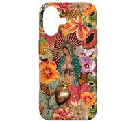 Carcasa para iPhone 17 Virgen María Católica Floral Mexicano Folk Mosaico Collage