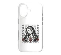 Carcasa para iPhone 17 Virgen María Sagrado Corazón Cristiano Gótico Rosas Católicas