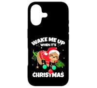 Carcasa para iPhone 17 Wake Me Up When It's Christmas Funny Xmas Sloth Graphic