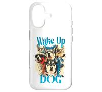 Carcasa para iPhone 17 Wake Up Dog Lover Canine Collage Pop Art Gráfico