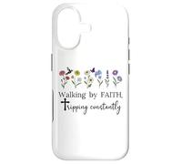 Carcasa para iPhone 17 Walking by Faith Tripping Constantly Saved by Grace God Shed
